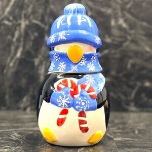 MSRF, INC. Snowman Holding Candy Canes Cookie Jar